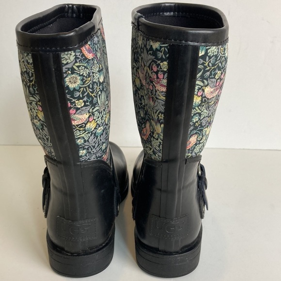 UGG Sivada Strawberry Thief Liberty Print Rain Boot 7 Wellies Collab Winter Cozy - Picture 6 of 16